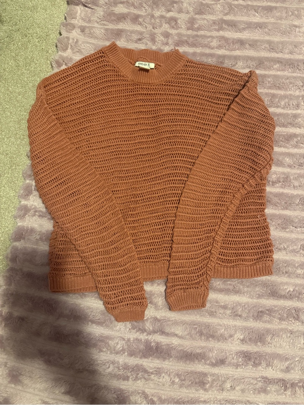 Forever 21 Open-Knit Crewneck Sweater
